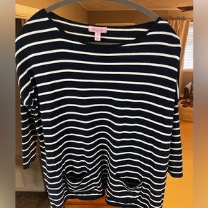 Lilly Pulitzer Navy & White Shirt